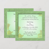 bruiloft, uitnodiging van Groom's ouders (Voorkant / Achterkant)