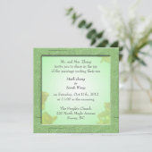 bruiloft, uitnodiging van Groom's ouders (Staand voorkant)