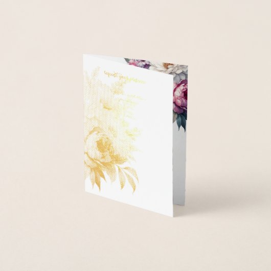 Bruiloft uitnodiging vector pastel bloemen (Voorkant)