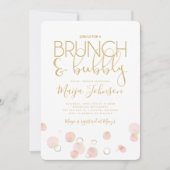 Bruiloft uitnodiging voor brunch en bubbels (Voorkant)