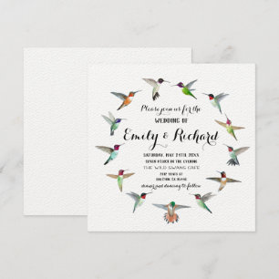 Bruiloft uitnodiging voor kolibries