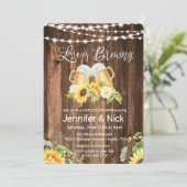 Bruiloft uitnodiging voor koppels met Cheers and B (Staand voorkant)