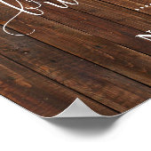 Bruiloft Uitnodiging Western Country Wedding Sign Poster (Hoek)