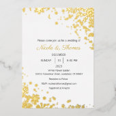 Bruiloft uitnodiging, Winter bruiloft Folie uitnod Folie Uitnodiging (Voorkant)