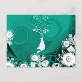 Bruiloft uitnodiging-wit bloemen uitnodiging briefkaart (Achterkant)