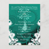 Bruiloft uitnodiging-wit bloemen uitnodiging briefkaart (Voorkant)