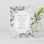 Bruiloft uitnodiging witte magnolia's (Staand voorkant)