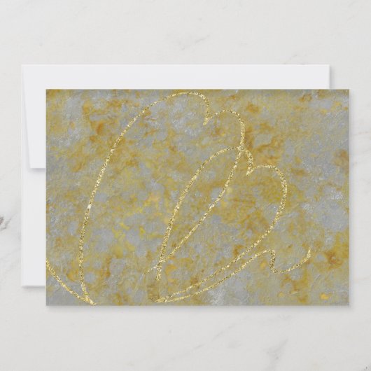 Bruiloft uitnodiging zilveren voering (Achterkant)