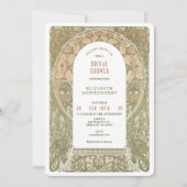 Bruiloft uitnodigingen Art Nouveau Deco vintage (Voorkant)