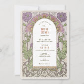 Bruiloft uitnodigingen Art Nouveau Deco vintage (Voorkant)