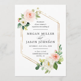 Bruiloft uitnodigingen, Bloemen, Elegant, Klassiek Kaart