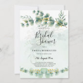 Bruiloft Uitnodigingen Budget Groen Blad Motief (Voorkant)