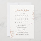 Bruiloft uitnodigingen met kalender 2024 (Voorkant)