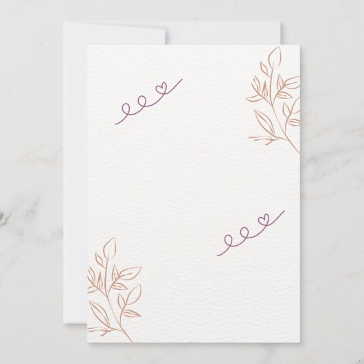 Bruiloft uitnodigingen met kalender 2024 (Achterkant)