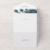 Bruiloft uitnodigingen met RSVP Card Peacock (Buitenkant)