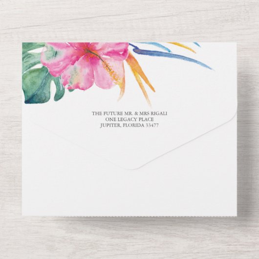 Bruiloft uitnodigingen met RSVP kaart bestemming (Achterkant)