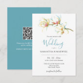 Bruiloft uitnodigingen op een budget unieke bloeme (Voorkant / Achterkant)