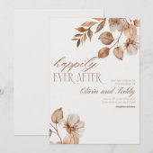 Bruiloft uitnodigingen Rustic Romance v2 (Voorkant / Achterkant)