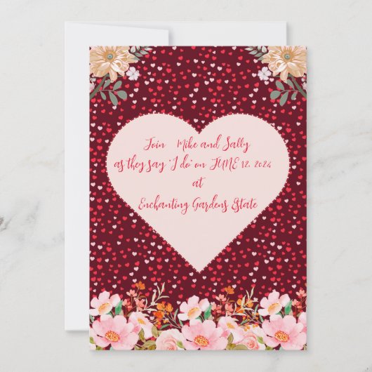 Bruiloft uitnodigingen Verwoording (Voorkant)