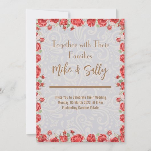 Bruiloft uitnodigingen Verwoording & uitnodigingen (Voorkant)