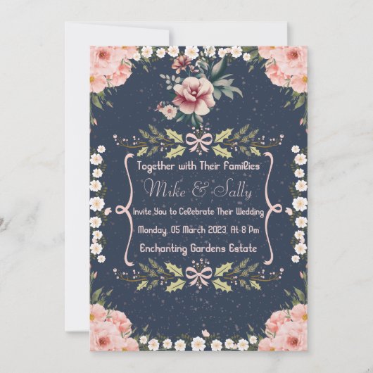 Bruiloft uitnodigingen Verwoording & uitnodigingen (Voorkant)