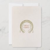 Bruiloft Uitnodigingen Vintage Art Nouveau Deco (Achterkant)