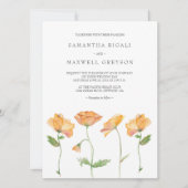 Bruiloft Uitnodigingen Waterverf Sinaasappel Poppi (Voorkant)