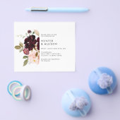 Bruiloft uitnodigingsfolder met bloemen flyer (Enkel)