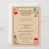 Bruiloft uitnodigingskaart "Alice in Wonderland" 5 Kaart (Voorkant)