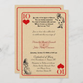 Bruiloft uitnodigingskaart "Alice in Wonderland" 5 Kaart (Voorkant / Achterkant)