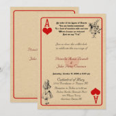 Bruiloft uitnodigingskaart "Alice in Wonderland"As Kaart (Voorkant / Achterkant)