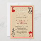 Bruiloft uitnodigingskaart "Alice in Wonderland" K Kaart (Voorkant)