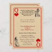 Bruiloft uitnodigingskaart "Alice in Wonderland" Q Kaart (Voorkant / Achterkant)