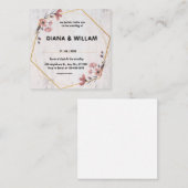 Bruiloft uitnodigingskaart met rustieke bloemen informatiekaartje (Voorkant / Achterkant)