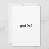 bruiloft uitnodigingskaart met zwart-wit weelde kaart (Achterkant)