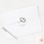 Bruiloft uitnodigingszegels ronde sticker (Envelop)