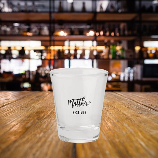 Bruiloft uitstap voor de bruidegom shot glas