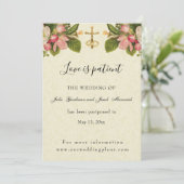 Bruiloft uitstel Katholieke Kersenbloesems Save The Date (Staand voorkant)