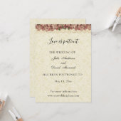 Bruiloft uitstel nieuwe datum religieus Vintage Kaart (Voorkant / Achterkant in situ)