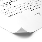 Bruiloft Unplugged Ceremony Kies een stoel niet ee Poster (Hoek)