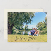 Bruiloft Update Foto Bruiloft Datum aankondiging Briefkaart (Voorkant / Achterkant)