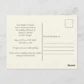 Bruiloft Update Foto Bruiloft Datum aankondiging Briefkaart (Achterkant)