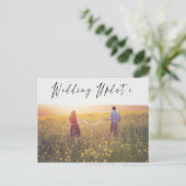 Bruiloft Update Foto Bruiloft Datum aankondiging Briefkaart (Staand voorkant)