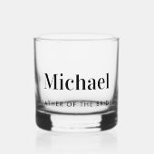 Bruiloft Vader van de bruid Gift Whisky Glas (Voorkant)