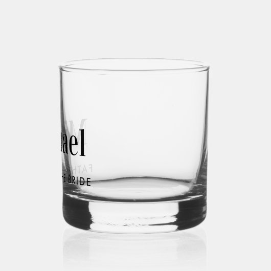 Bruiloft Vader van de bruid Gift Whisky Glas (Links)
