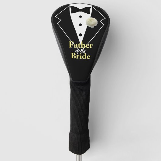 Bruiloft Vader van de bruidegom Tuxedo gepersonali Golfheadcover (Voorkant)