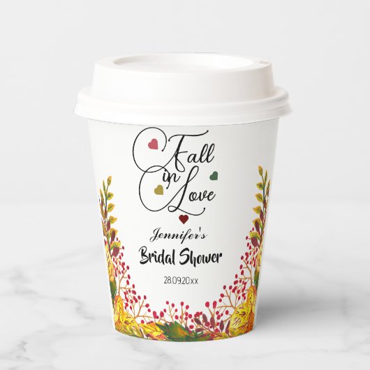 Bruiloft Valentijns Bruidssalon Papieren Bekers (Voorkant)