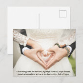 Bruiloft Valentijnsdag cadeau vakantie kaart. Feestdagenkaart (Voorkant / Achterkant)