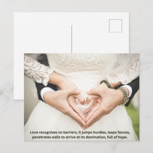 Bruiloft Valentijnsdag cadeau vakantie kaart. Feestdagenkaart (Voorkant / Achterkant)