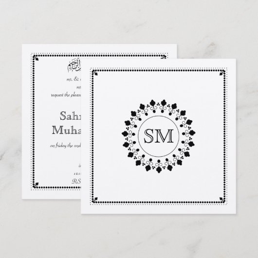  bruiloft van de Islamitische Islam Kaart (Voorkant / Achterkant)